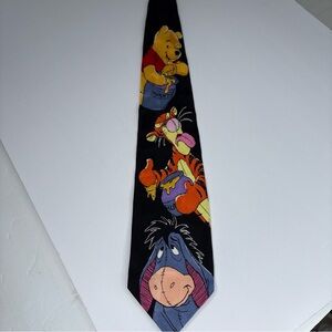 Disney Winnie The Pooh Men’s Tie 100% Silk Hand Made Tigger Eeyore And Pooh